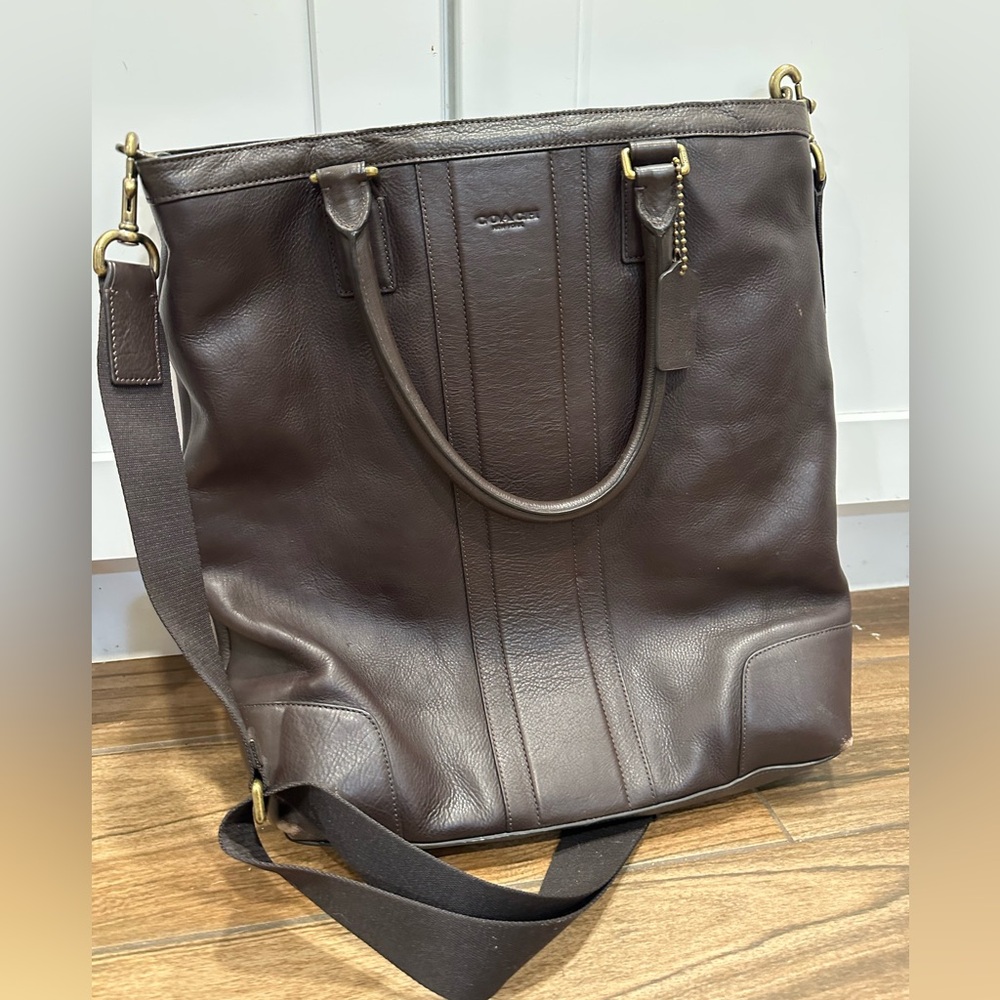 Coach leather business tote